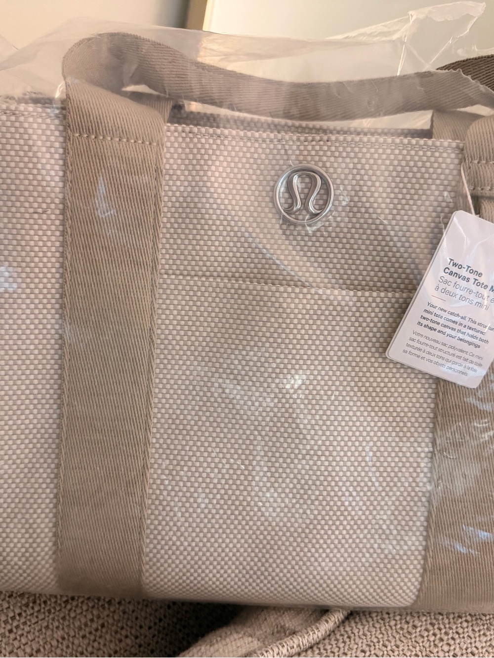 lululemon athletica Two-Tone Canvas Mini Tote Bag 4.5L nwt